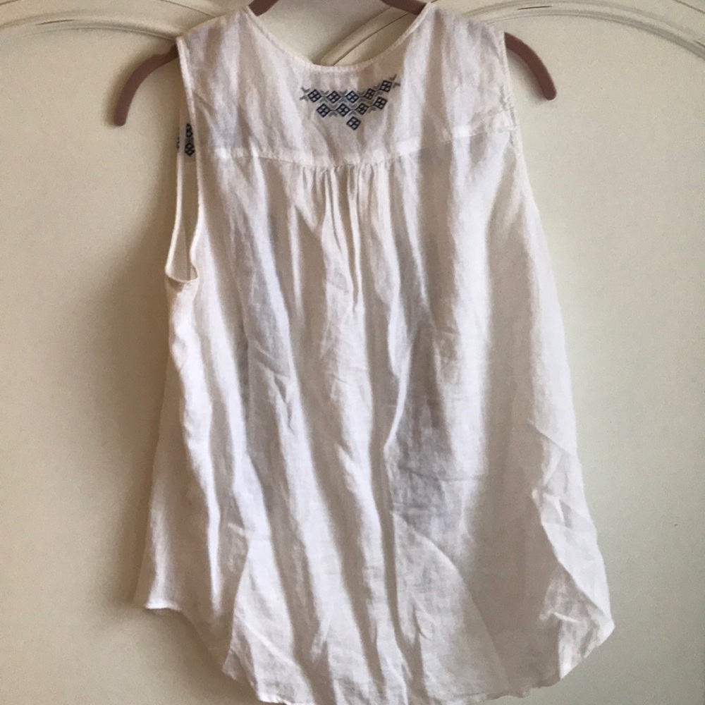 White Tank Blouse - Picture 2 of 2